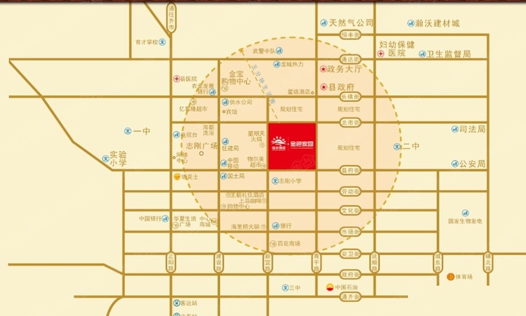 龙江佳合金色家园交通图