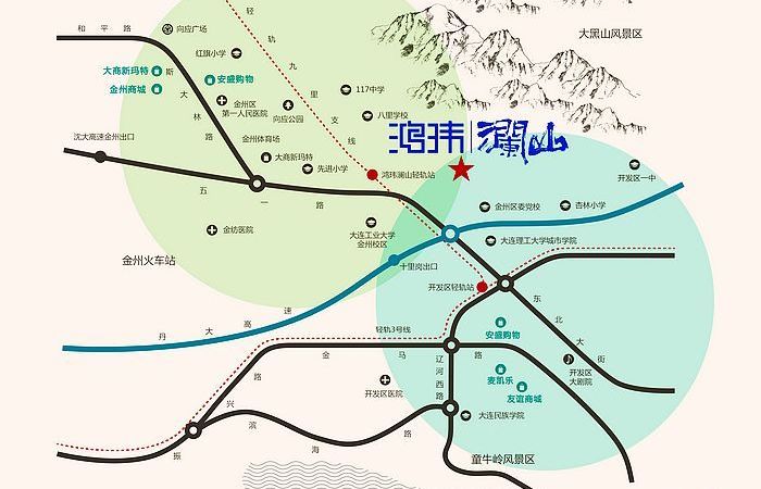 鸿玮澜山二期和院交通图