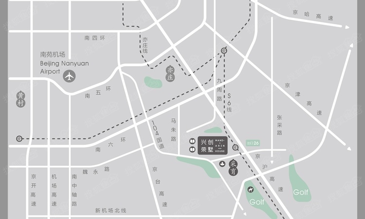 兴创荣墅交通图