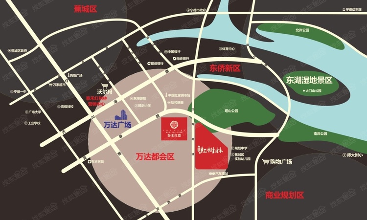 宁德泰禾红树林交通图