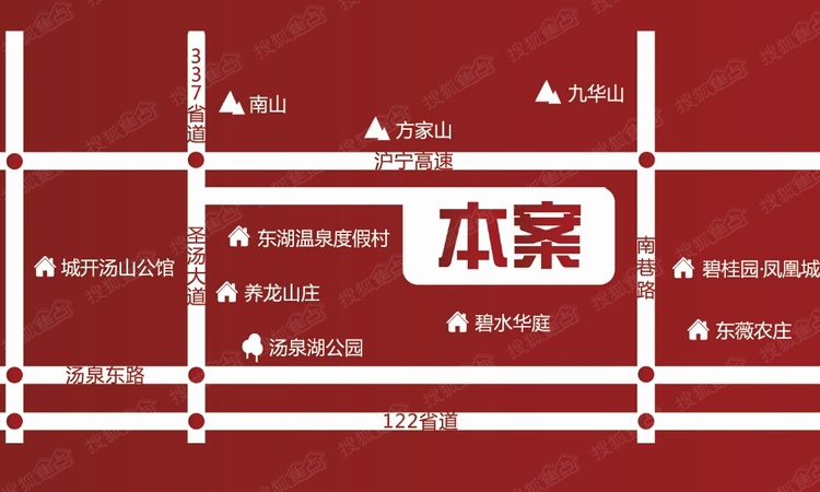 汤山鎏园交通图