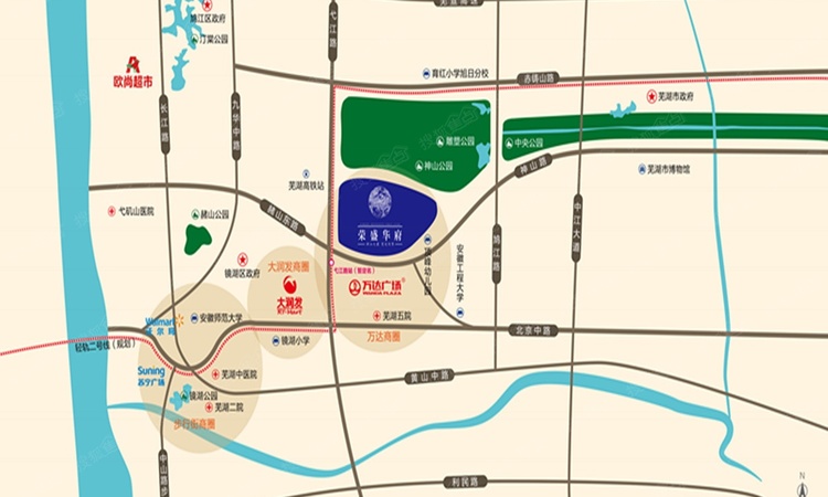 荣盛华府交通图