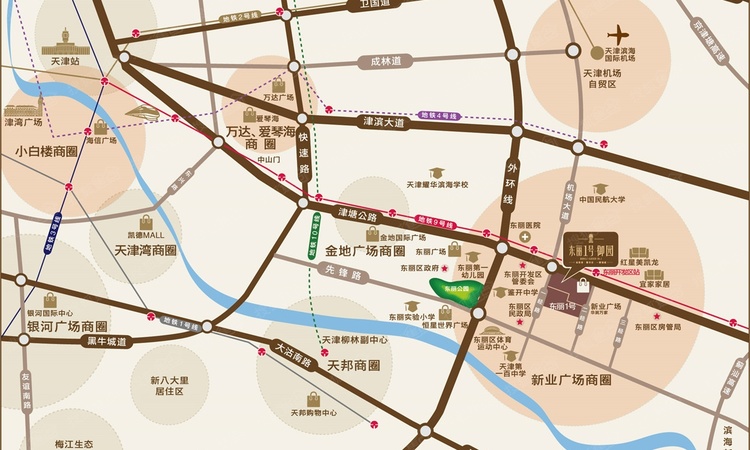 新业御园交通图