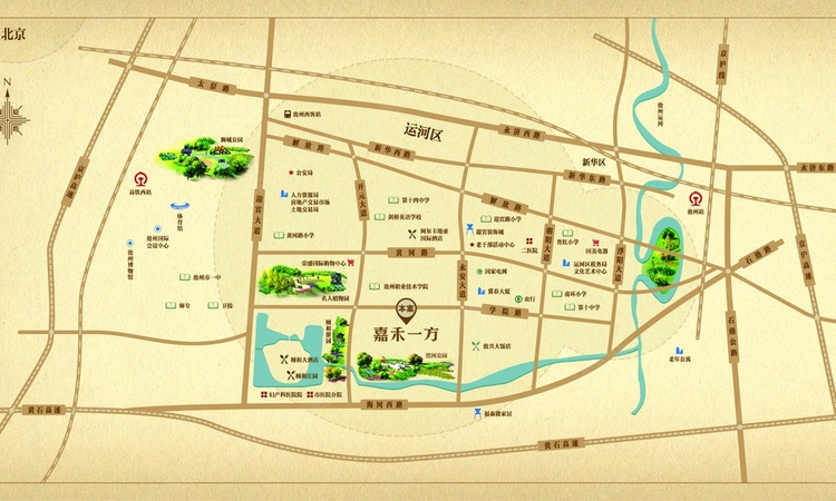 嘉禾一方花园交通图