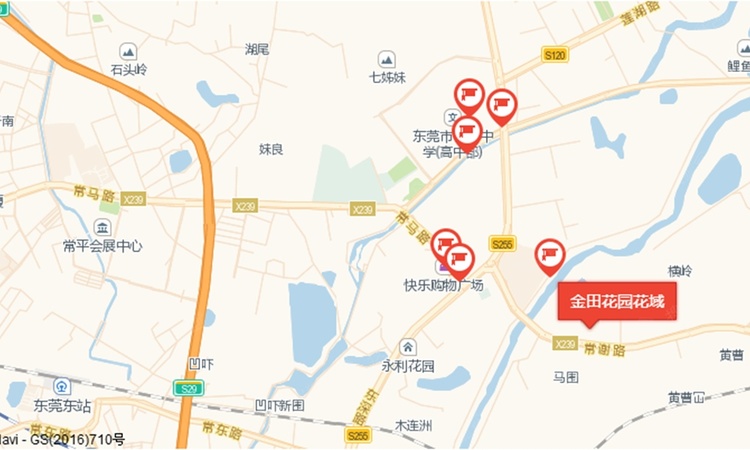 金田花园花域交通图