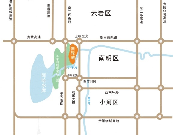 中国铁建国际城交通图