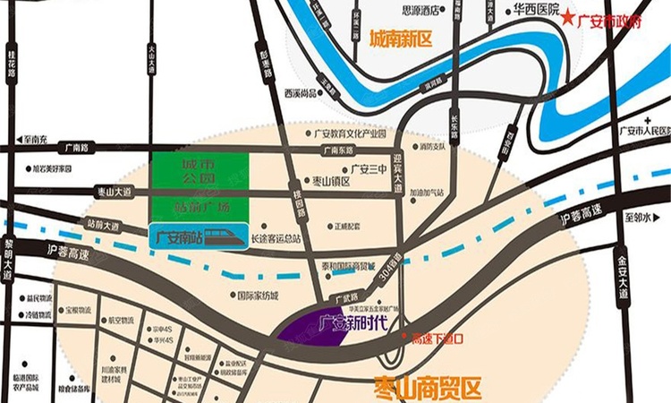 广安新时代交通图
