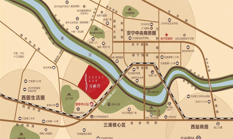 甘肃建投地产百郦湾交通图
