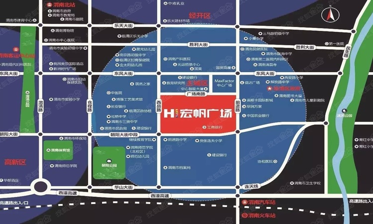 渭南宏帆广场交通图