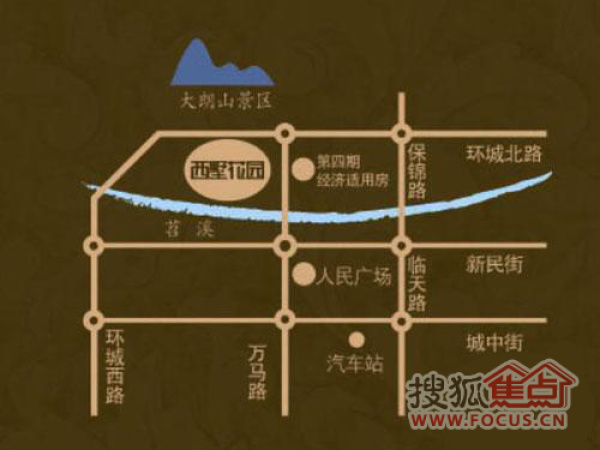 西墅锦园交通图
