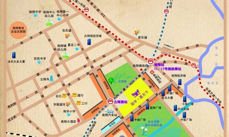 嘉天下休闲广场周边配套图