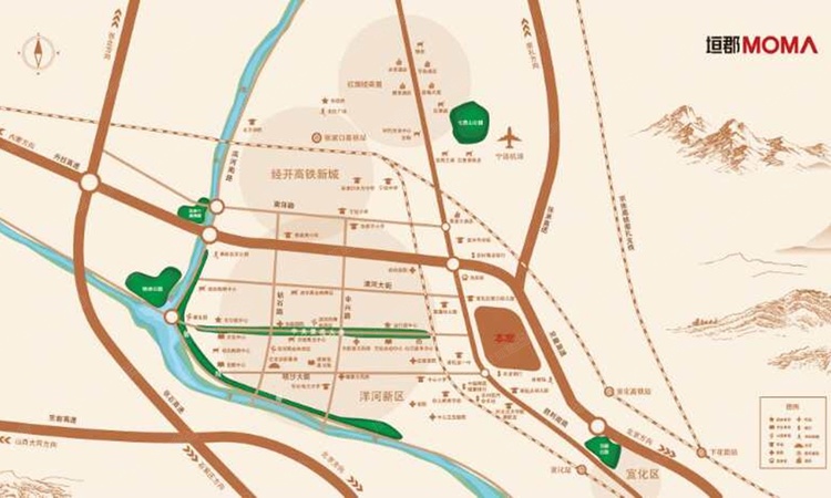 垣郡MOMΛ交通图