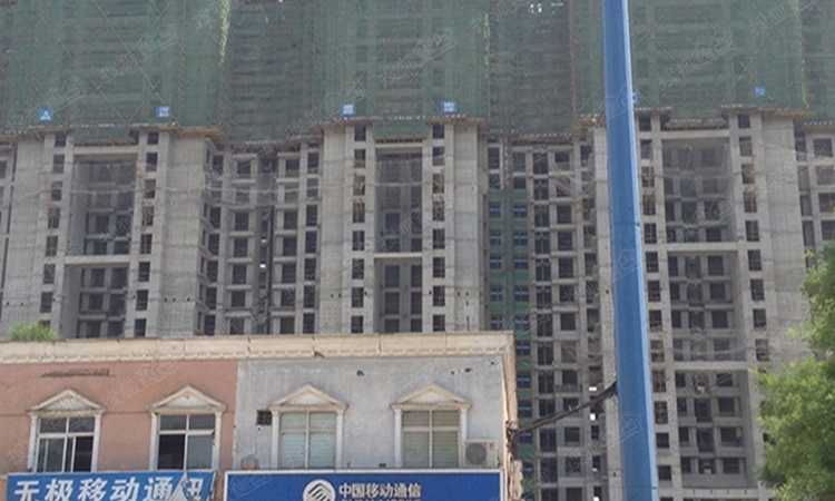 廊坊孔雀城大学里施工进度图