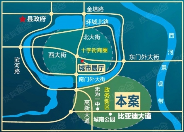无为碧桂园交通图