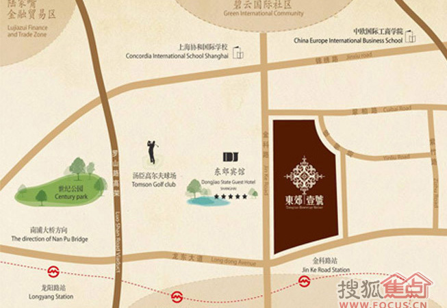 东郊壹号交通图