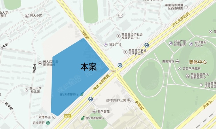 秦皇岛茂业中心交通图