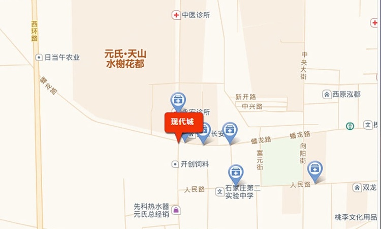 元氏现代城交通图
