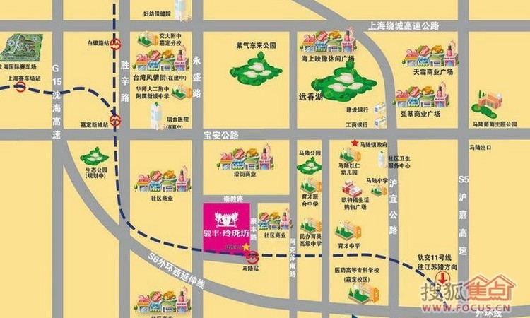 骏丰玲珑坊交通图