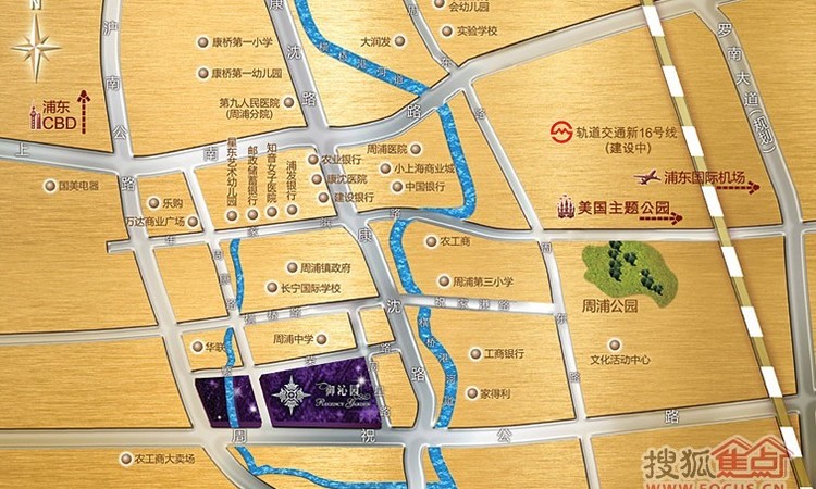 御沁园交通图
