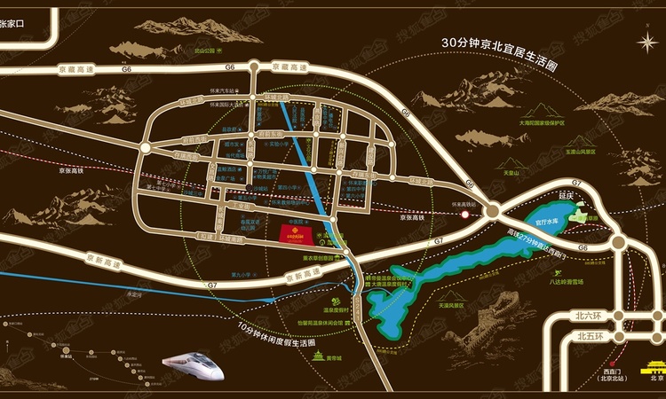 京北·中央公园交通图