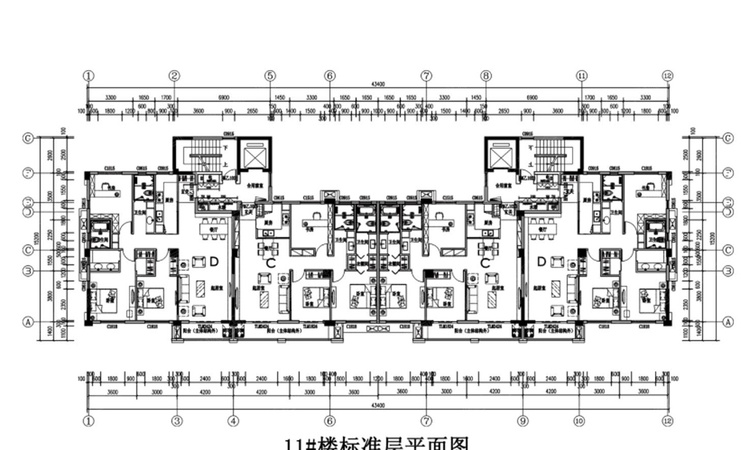 济南鲁能领秀城楼层平面图