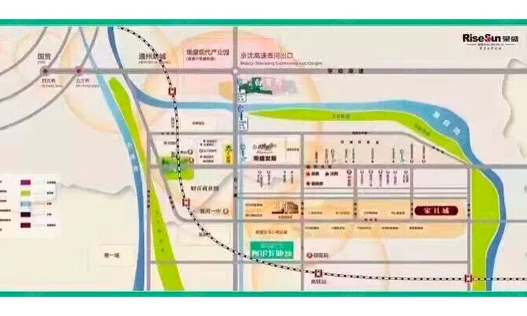 荣盛阿尔卡迪亚高铁新干线帝品御居交通图