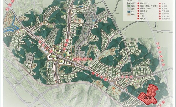 清江·月亮湾交通图