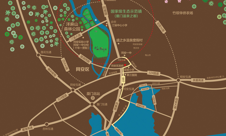 古龙山语听溪交通图