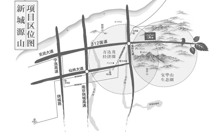 新城源山交通图