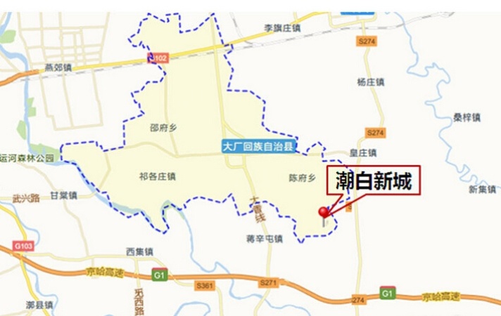 潮白新城交通图