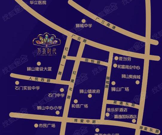 万荟时代交通图