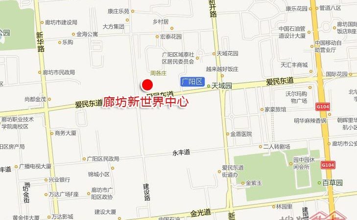 廊坊新世界中心交通图