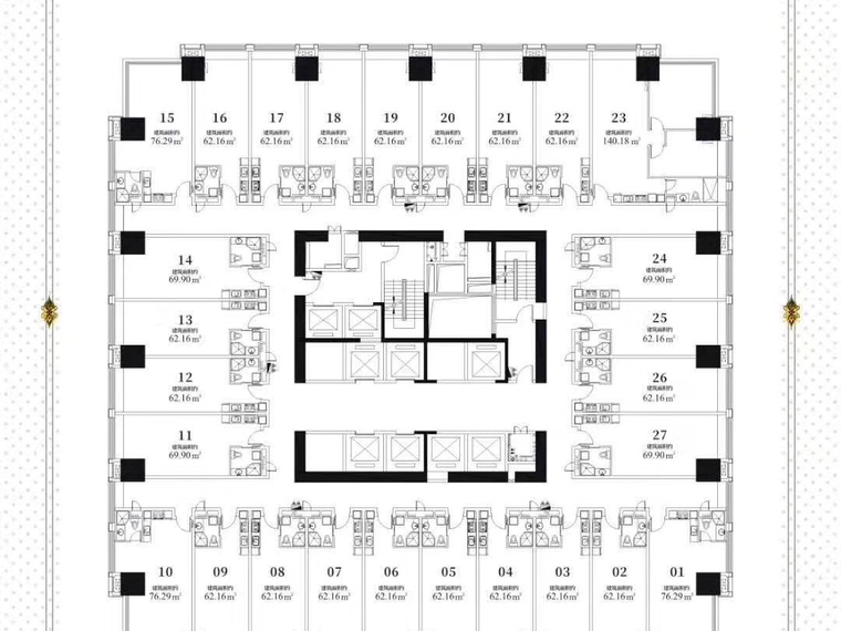 荣盛中央广场楼层平面图