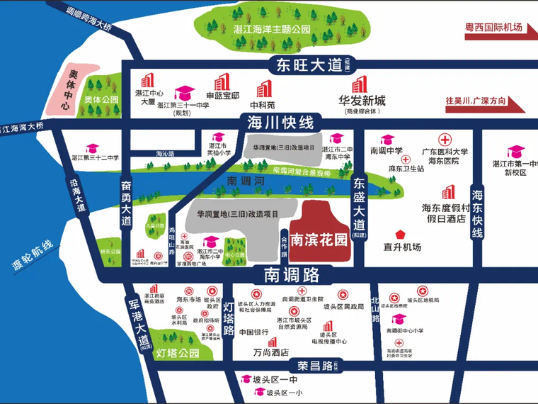 南滨花园交通图