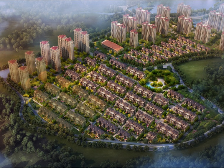 建大云顶阳光效果图
