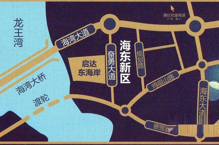 启达东海岸交通图