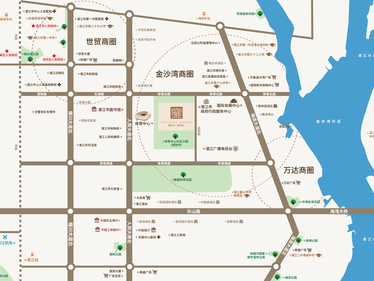 雅居乐雍逸廷交通图