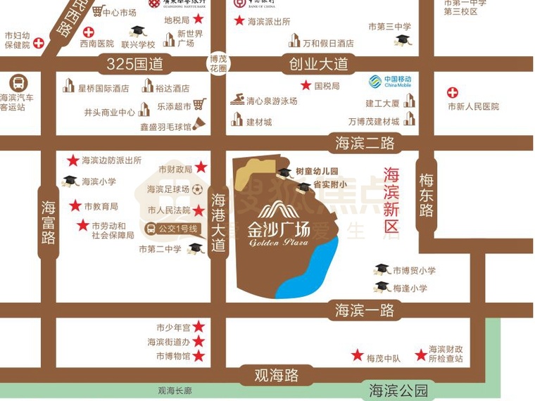 金沙广场·华府交通图