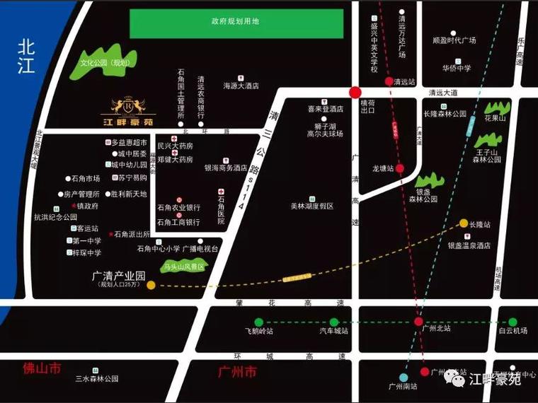 江畔豪苑交通图