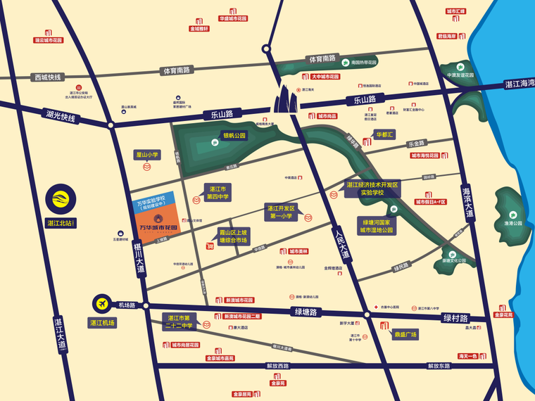 万华城市花园交通图