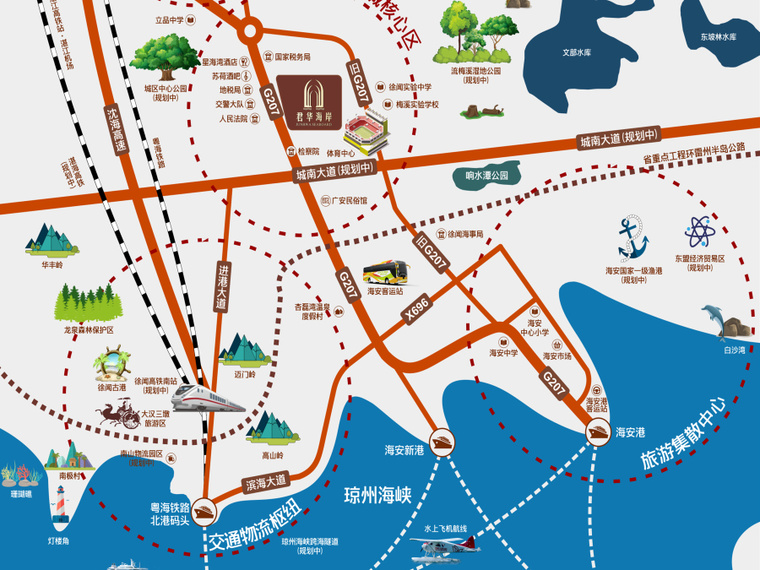 广粤锦泰·君华海岸交通图