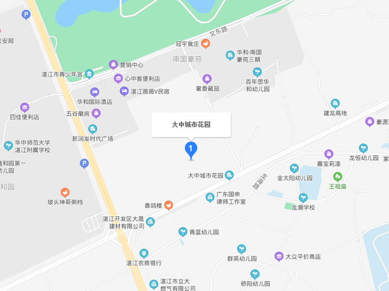 大中城市花园交通图
