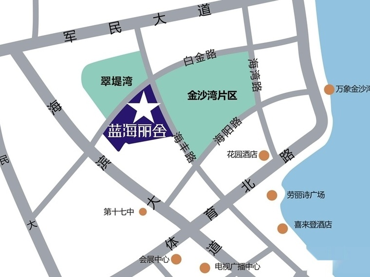 民大蓝海丽舍交通图