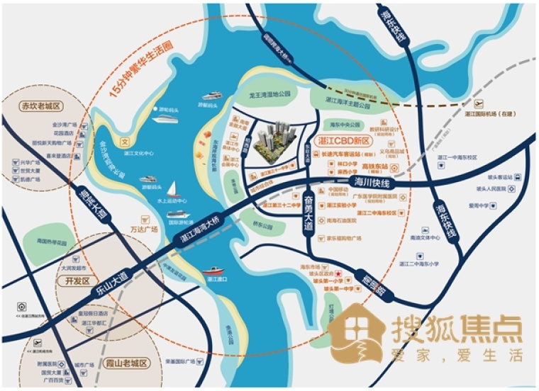 碧海金岸花园交通图