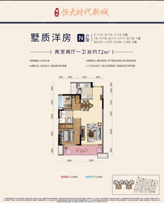 重庆恒大时代新城n户型_重庆恒大时代新城户型图-重庆搜狐焦点网