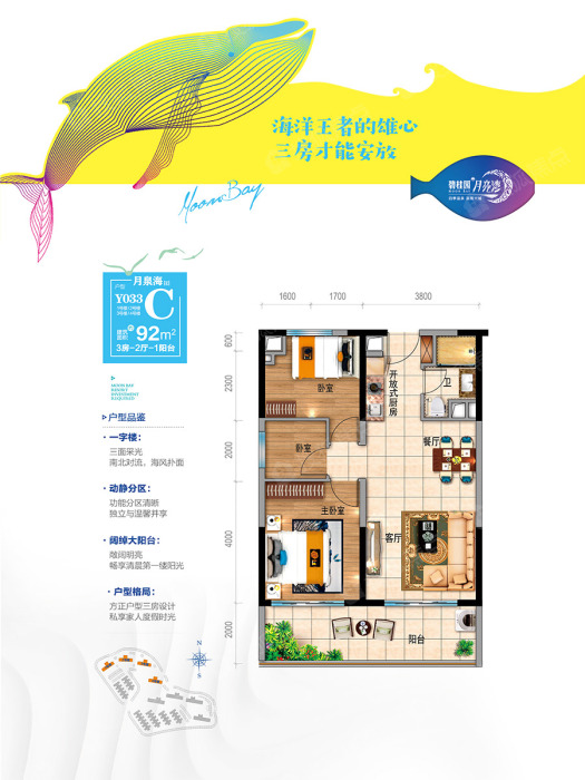 碧桂园月亮湾y033c户型_碧桂园月亮湾户型图-阳江搜狐焦点网