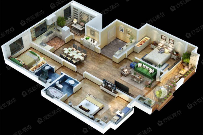 林凯城洋房-平层_林凯城户型图-咸阳搜狐焦点网