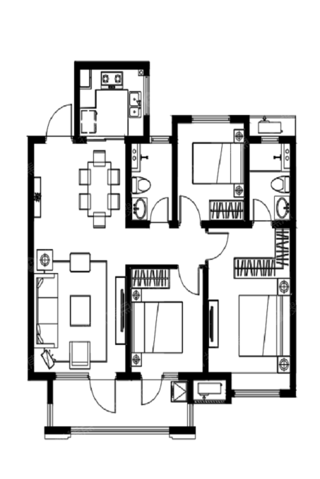 济宁中海城110户型_济宁中海城户型图-济宁搜狐焦点网