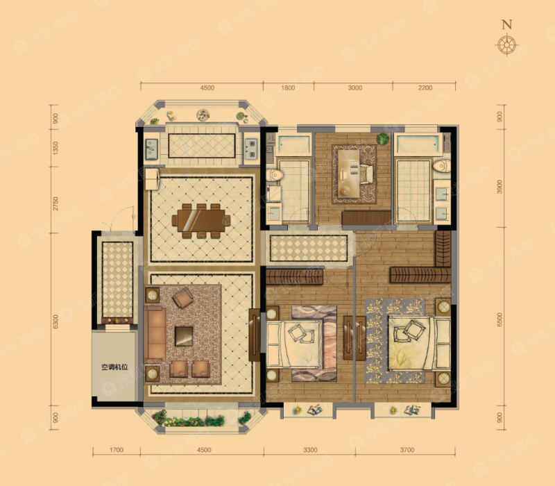 天房崇德园三期157平米_天房崇德园三期户型图-天津搜狐焦点网