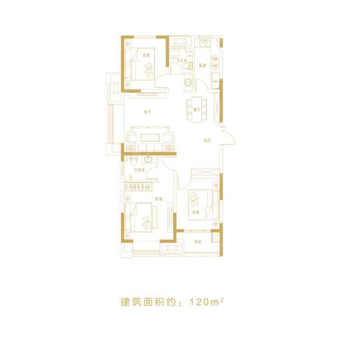建业住总·定鼎府三室两厅两卫120_建业住总·定鼎府户型图-洛阳搜狐